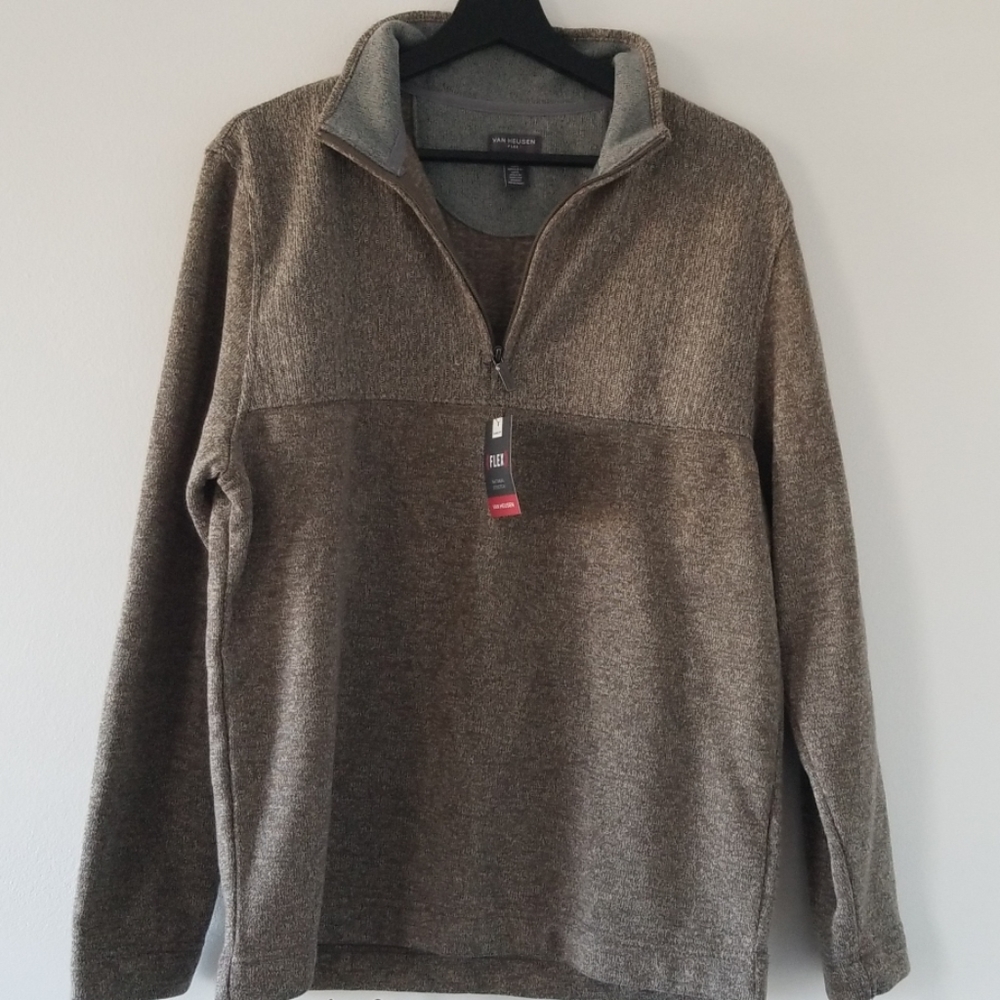 Van Heusen Flex Quarter Zip Fleece Pullover